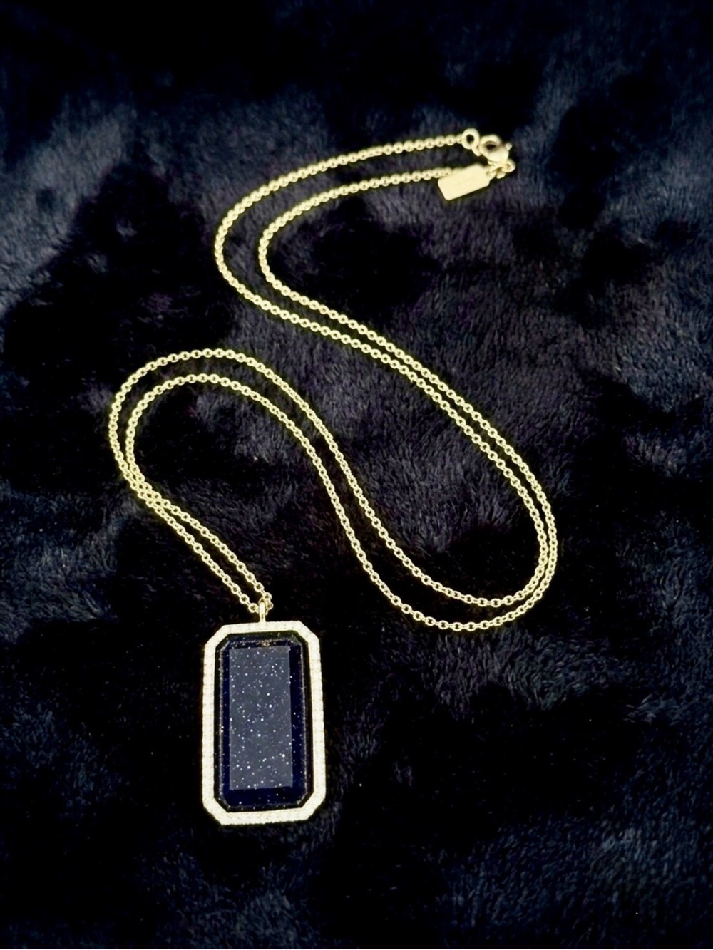 Kate Spade Necklace- Night Sky Jewels- Blue Goldstone Pendant (NWT)